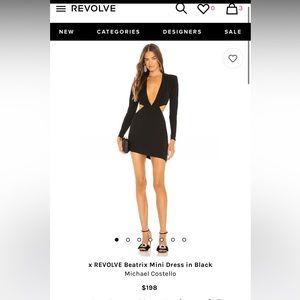 Michael Costello x revolve Beatrix Dress NWT